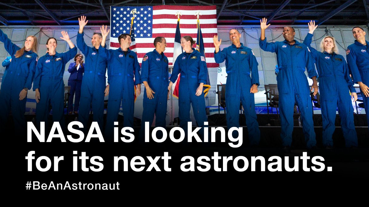 Is it your dream to #BeAnAstronaut? Applications are now open for <a href="/NASA/">NASA</a>'s next class of astronauts! 

We're seeking strong team players and candidates who thrive under pressure, adapt to a variety of situations, and excel in their fields.

Applications open through April 2. Learn