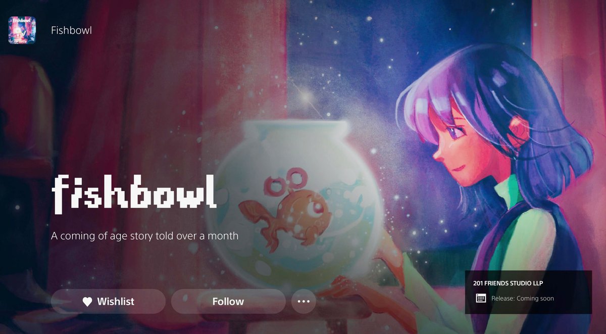 👋🏾 Big news! Been waiting to share this with you all!
🌟 Fishbowl will be coming to PS5!
💜 store.playstation.com/en-us/concept/…
Very happy to share that Fishbowl is in <a href="/PlayStation/">PlayStation</a>'s India Hero Project! Stoked to have this opportunity for our little slice-of-life game with a big heart! 🥺