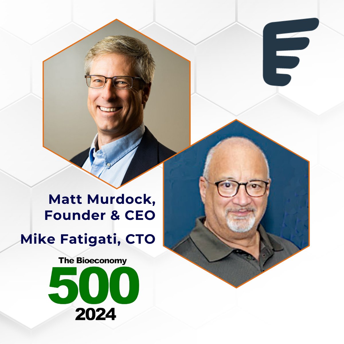 Congratulations to Matt Murdock, Founder &amp; CEO, and Mike Fatigati, CTO on being selected for The Daily Digest's Bioeconomy 500 for 2024, which recognizes individuals for their leadership contributions to the bioeconomy’s development and project deployment. Jim Lane #hydrogen #SAF