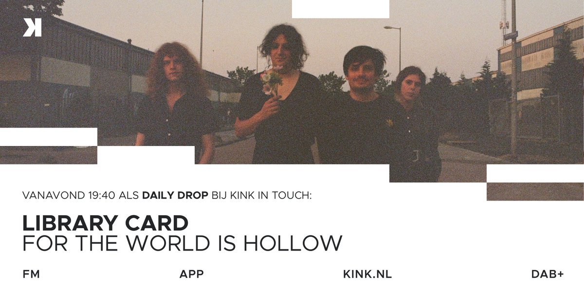 KINK (@kinkpuntnl) on Twitter photo Elke avond hoor je rond 19:40 uur bij <a href="/JasperLeijdens/">Jasper Leijdens</a> de belangrijkste release van de dag.
Vanavond is dat ‘For The World Is Hollow’, de nieuwe single waarmee KINK Future Icon <a href="/thisislibcard/">Library Card</a> volgende week de VS gaat veroveren op SXSW! Elke avond hoor je rond 19:40 uur bij <a href="/JasperLeijdens/">Jasper Leijdens</a> de belangrijkste release van de dag.
Vanavond is dat ‘For The World Is Hollow’, de nieuwe single waarmee KINK Future Icon <a href="/thisislibcard/">Library Card</a> volgende week de VS gaat veroveren op SXSW!