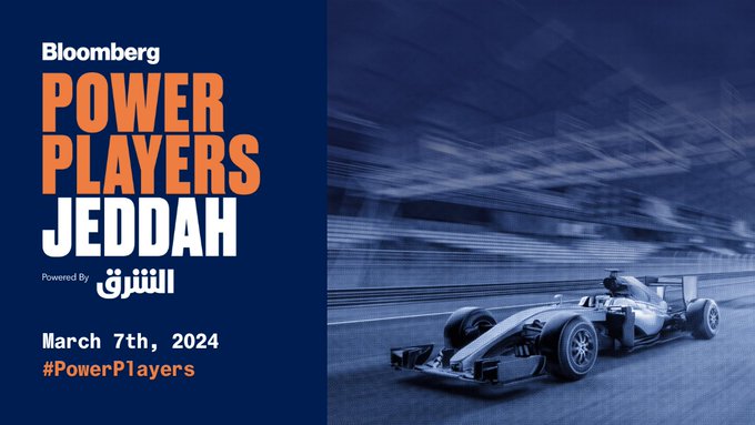 THURSDAY: We’re pleased to partner with SRMG &amp; <a href="/AsharqBusiness/">Asharq Business اقتصاد الشرق</a> on #PowerPlayers Jeddah. Live from the <a href="/F1/">Formula 1</a> Saudi Arabian Grand Prix, we look at what’s next within the multibillion dollar world of sports, media and investment. 

Live at 11:00 AM GMT+3 bloom.bg/4bB57jp