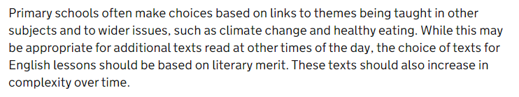 Nodding so hard in agreement with this point, I am giving myself a headache! 
Texts for use in English lessons should be chosen based on literary merit - YES!
Give me a👍 if this is music to your ears!
gov.uk/government/pub…