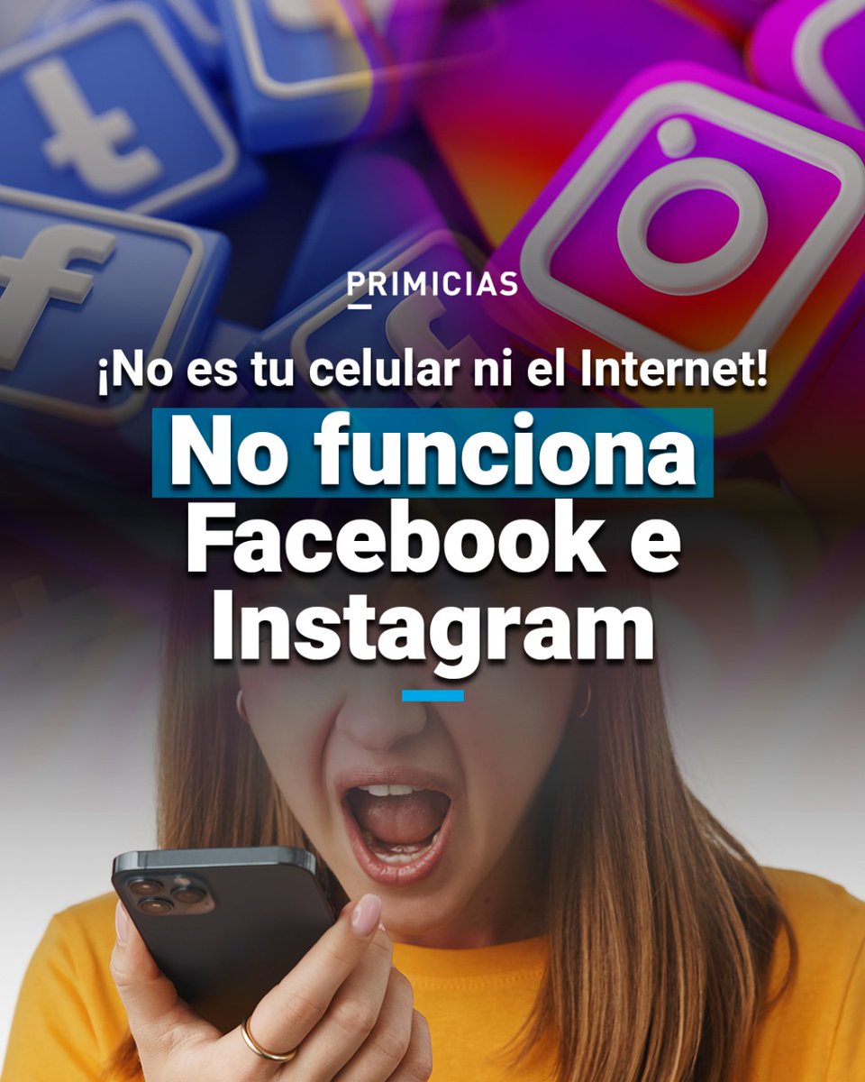 ¡Deja de reiniciar tu celular! La caída de Facebook e Instagram se reportó en diferentes países. prim.ec/Ift550QLJq0