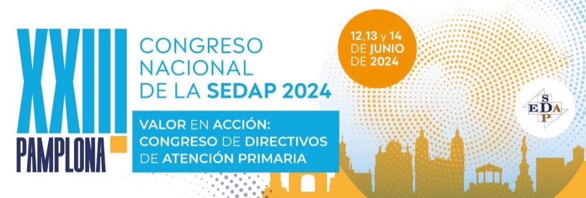 sedap_es's tweet photo. 🗣️XXIII Congreso Nacional SEDAP 
Valor en Acción: Congreso de Directivos de #AtenciónPrimaria
🗓️ 12 al 14 de junio📍Pamplona 
Fechas límites: 
✅ Envío de resúmenes (todas las modalidades): 5 de abril 
✅ Aceptación de trabajos: 1 de mayo
✅ Inscripción cuota reducida: 5 de mayo https://t.co/6RRDvzC0GE