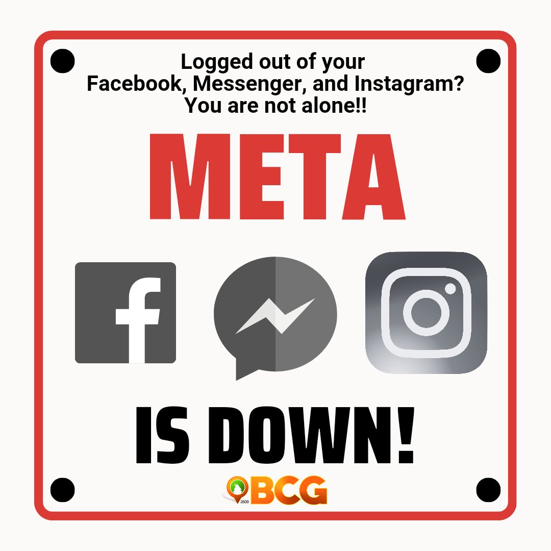 bgoguide's tweet photo. Meta apps (Facebook, Messenger, IG, and Threads) are down! Outages are being reported worldwide. 

#FacebookDown #MetaDown #MetaIsDown https://t.co/n8wQ9QxJUg