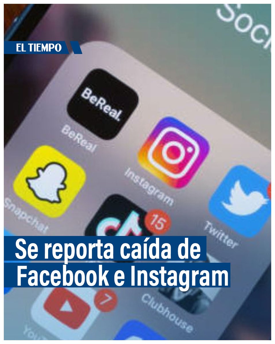❌❌🤳 ¡No es su internet! Reportan caída de Instagram y Facebook nivel mundial. ►  eltiempo.com/tecnosfera/app…