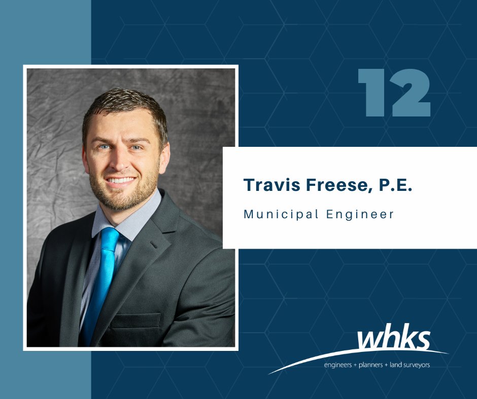 Congratulations to Travis Freese, P.E., on celebrating 12 years with WHKS & Co.! 🎉🎉

Travis is a Municipal Engineer at WHKS. Thank you, Travis, for your continued dedication towards Shaping the Horizon!

#WHKS #Shapingthehorizon #engineers #planners #landsurveyors