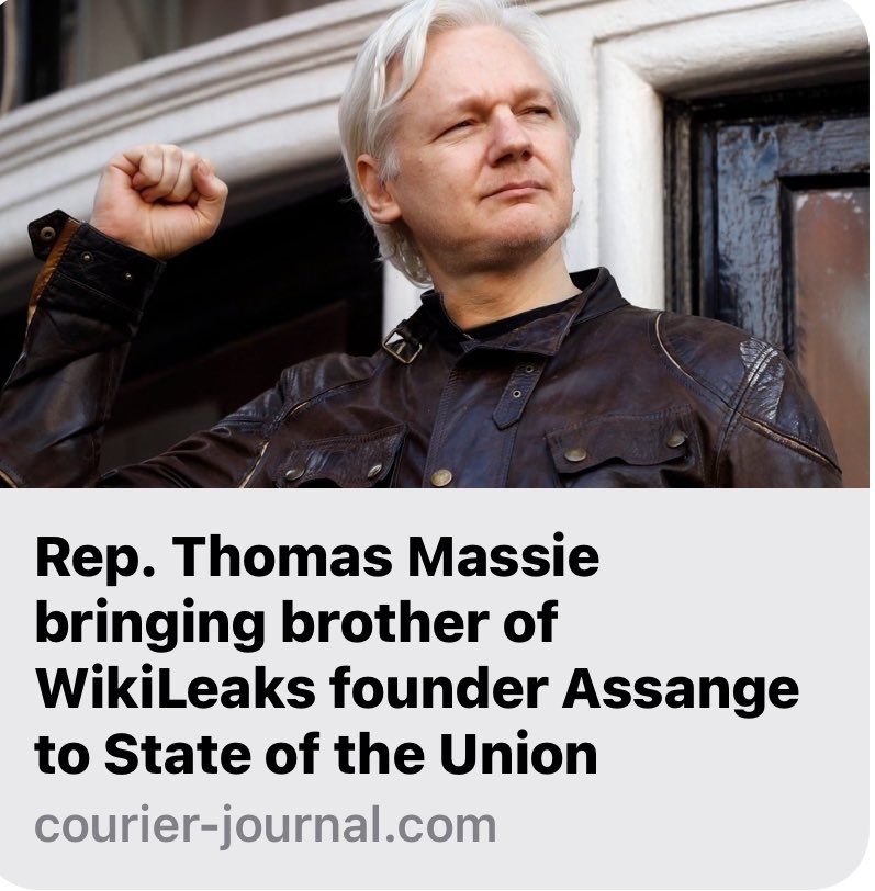 #FreeAssange President Biden will be looking at Julian Assange’s brother, Gabriel Shipton, in the House gallery Thursday night as Biden delivers the State of the Union. #SOTU courier-journal.com/story/news/pol…