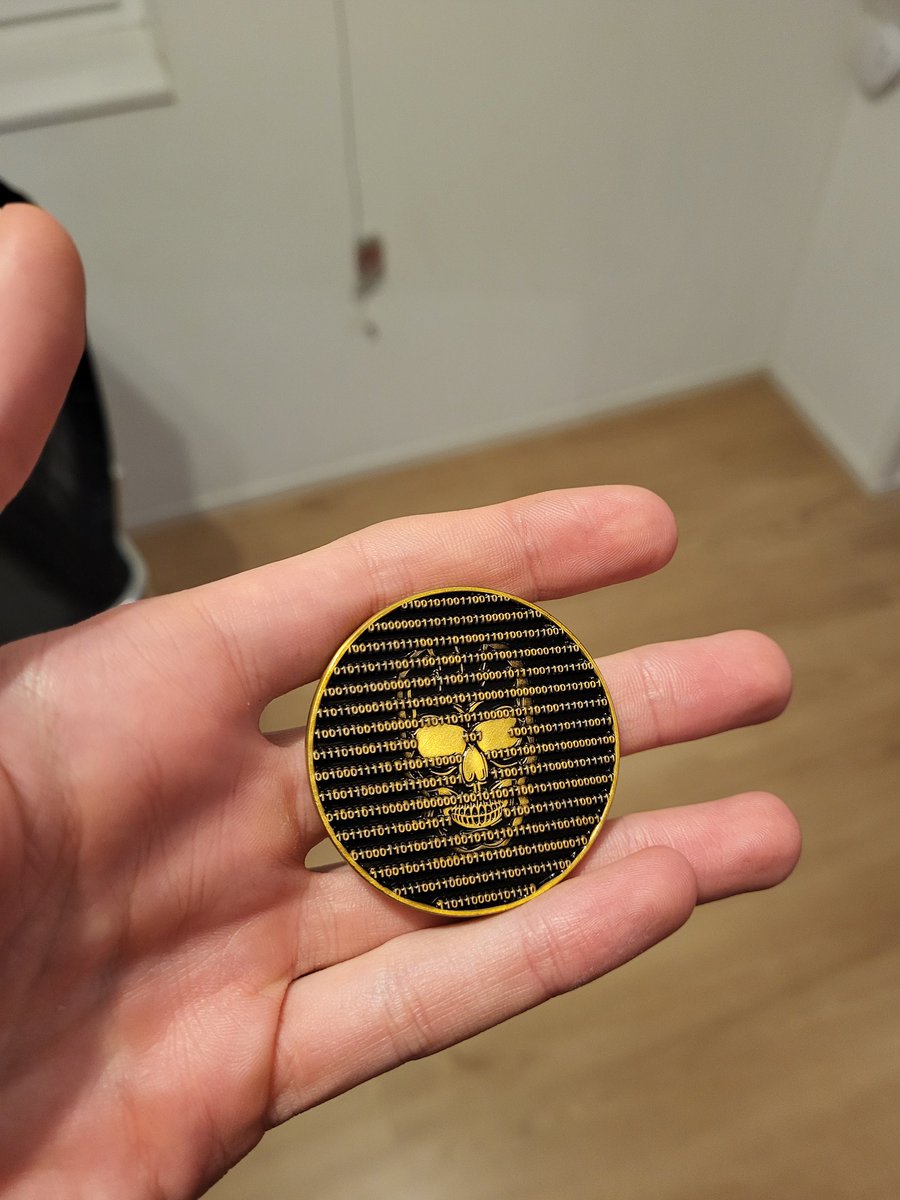 After working for the past year at @eyesecurity_, I'll be leaving for an new challenge. During my team at Eye I worked with alot awesome people and really enjoyed my time there, also absolutly love the coin with the hidden message on it 😁