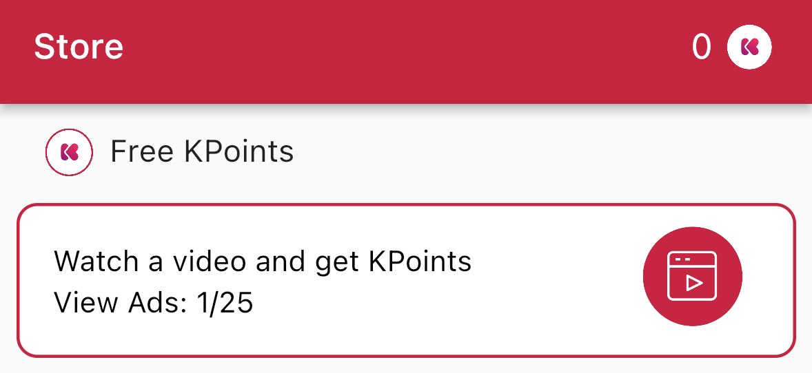 I’ve explored the apps. Besides purchasing the point, here’s what you can do for free to get the Kpoints:

1 - Check in daily to get 50Kpoints
2 - Watch an ad to get 3Kpoints