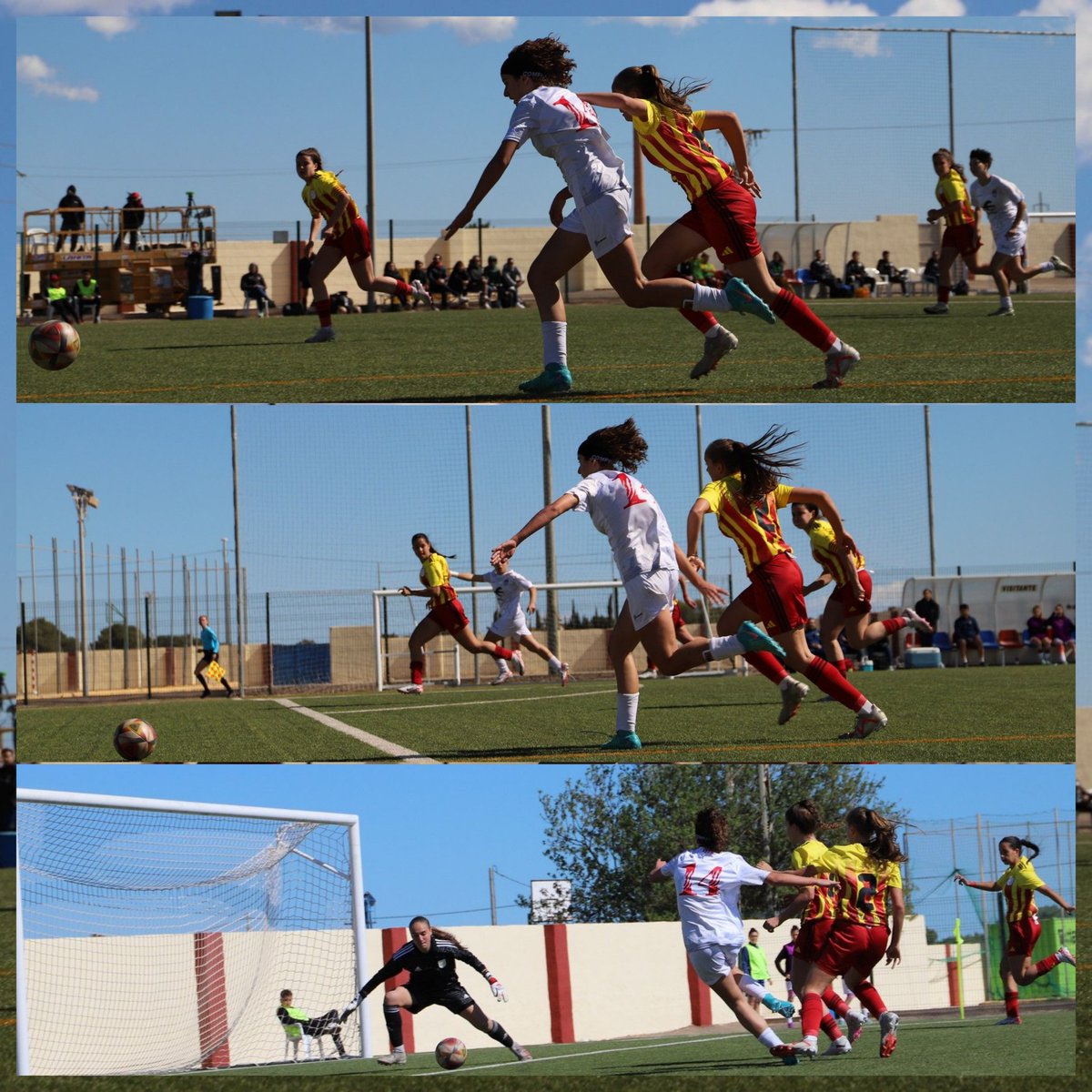 boromir16's tweet photo. A la fase final invictas🔜. Vamos Madrid!!7️⃣⭐️. Cataluña vs Madrid
@AtletiAcademia @AtletiFemenino @Atleti 
@nikefootball @RFFM_oficial @rfef @SEFutbolFem @Ocotalent @trenerlobo @driblingmadrid #Atleti @SEFutbolFem #SeFutbolFem #tacticalprosoccer @FCF_CAT https://t.co/c2TQf4SPKe