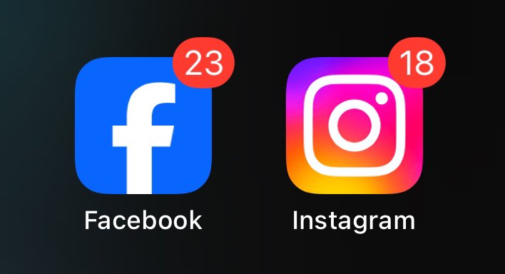 theapplehub's tweet image. Facebook and Instagram are currently down