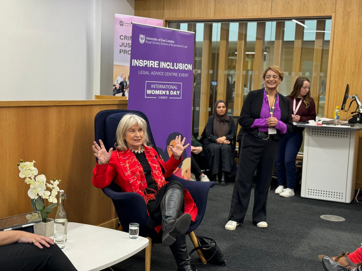 Today’s event marked the start of International Women's Day celebrations at UEL, led by Baroness @HelenaKennedyKC, a UEL Honorary Doctorate in Law. It was inspiring to hear her reflections on prominent legal cases, her commitment to law reform, especially in areas related to…