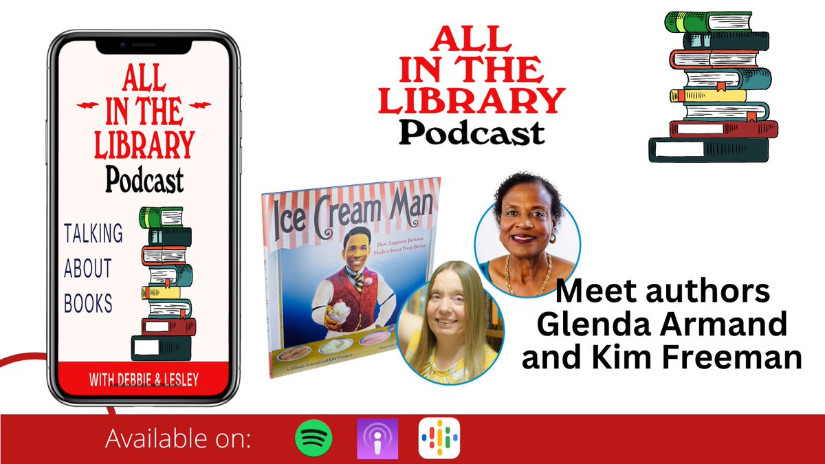 Who came up with ICE CREAM? <a href="/GlendaArmand/">Glenda Armand</a> and Kim Freeman <a href="/horzlvr/">Kim Freeman</a> talk about their new 2024 <a href="/TBABooks/">TX Bluebonnet Award</a> nominated book Ice Cream Man: How Augustus Jackson Made a Sweet Treat Better 
spotifyanchor-web.app.link/e/O8PBmVYOIHb