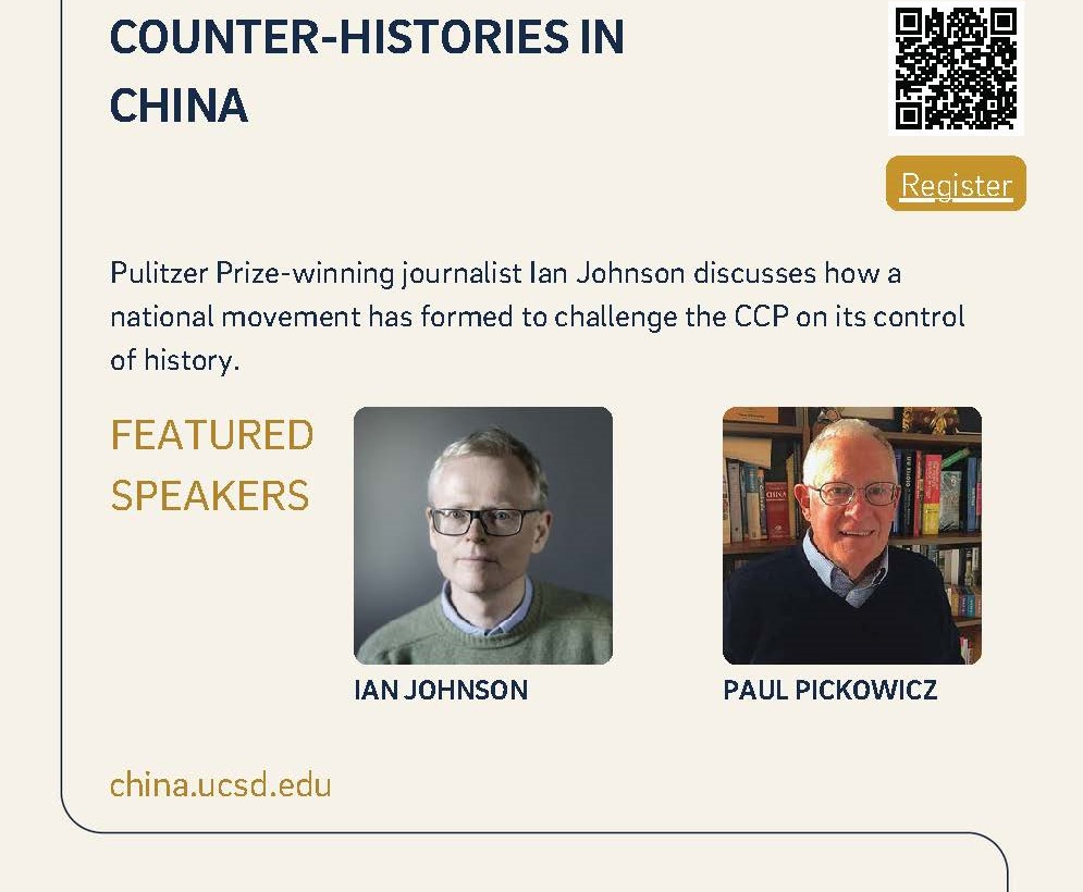 Join us on 3/19 @5pm PT for a public talk featuring @iandenisjohnson, Sr. fellow @cfr_org, who will present a nuanced view of China under Xi Jinping, a movement where people challenge the CCP's narratives. RSVP: In-person: ow.ly/oPsH50QIWSv Zoom: ow.ly/A2kx50QIWT2