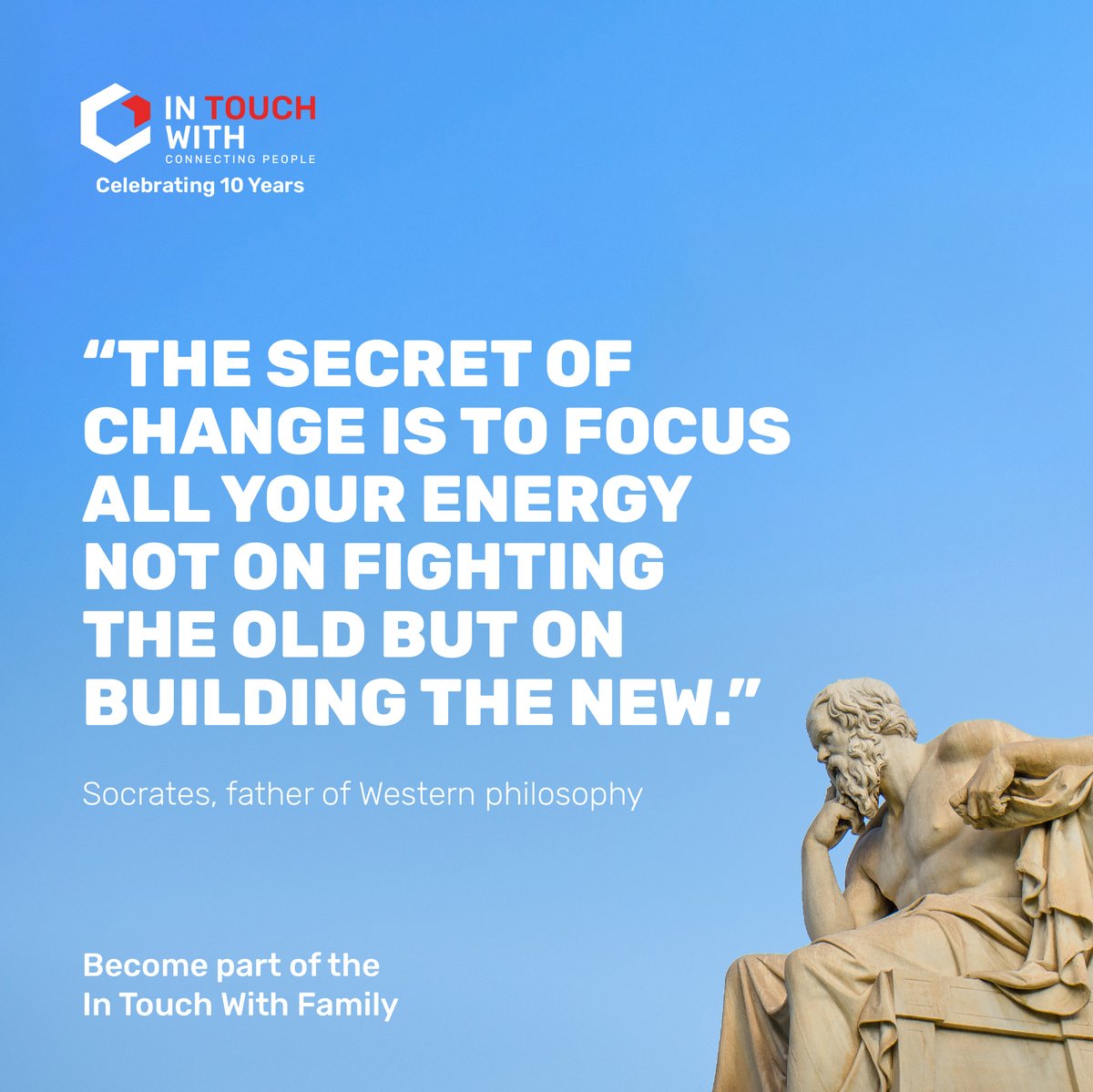 itwfamily's tweet image. Embrace the wisdom of Socrates and join us in building the new! 🌟 
 
At In Touch With, we&apos;re all about focusing our energy on progress and innovation. Become part of our family and let&apos;s create a brighter future together. 

#ITW #InTouchWith #ITWFamily #FODC #FieldofDreamsClub