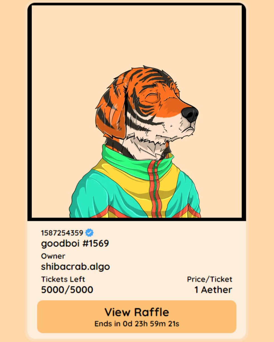 ✔️Make sure your playing @PyreneesPack Goodbois in the @HnY_NFTs AstroExplorer arcade ✔️I just made a 24-hour Aether raffle on Rafflebees @BuzzyBeenft for this Goodboi 💥rafflebees.com/raffle/7395🔫 #Algorand #Borks #Goodbois