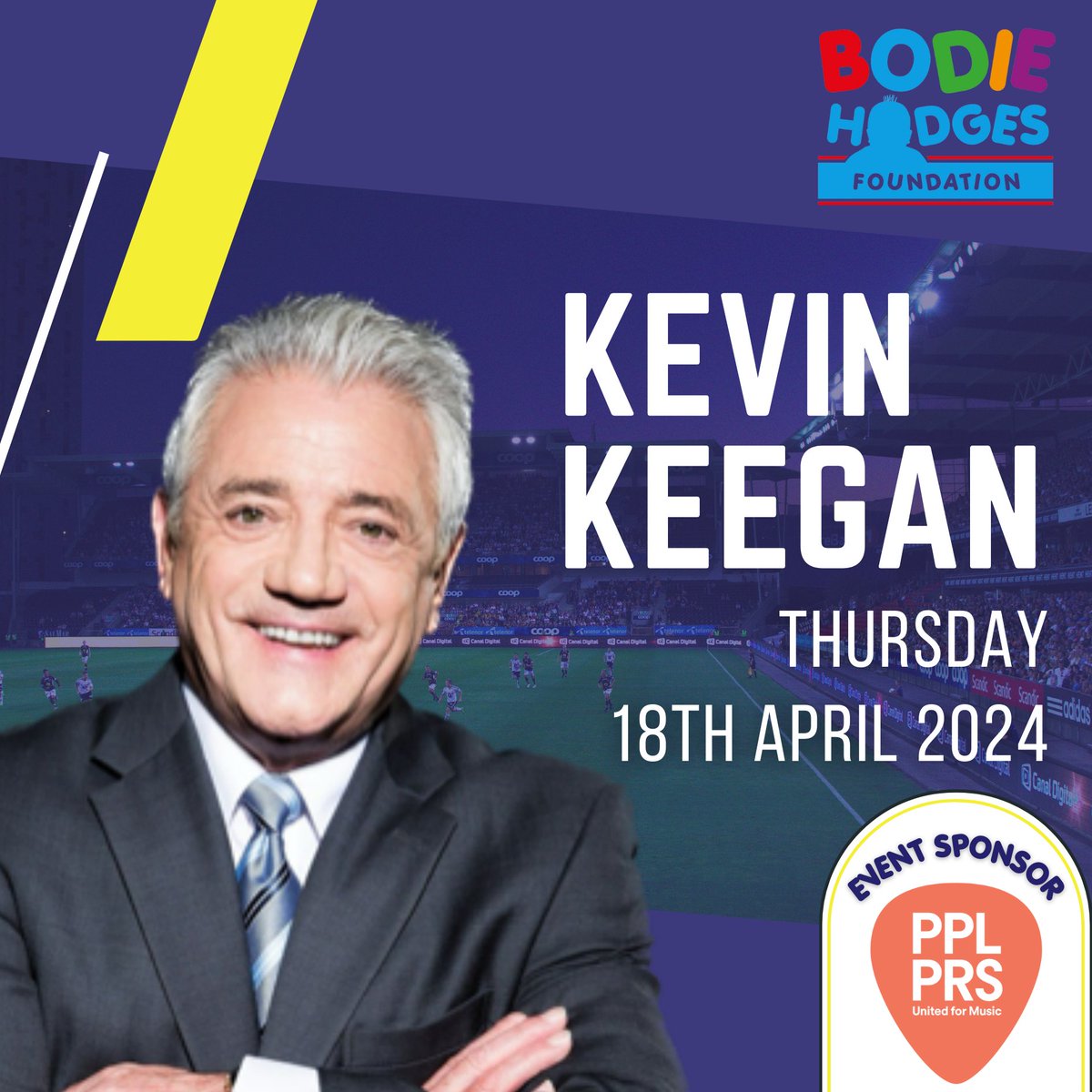 We’d like to give🌟@pplprs🌟a huge shout out for being one of our Event Sponsors for our 2024 Annual Sports Dinner⚽with #KevinKeegan at @WinstanleyHouse next month! Thank you to PPL PRS for your incredible support!🎵 JOIN US! Limited tickets ⬇️ bodiehodgesfoundation.co.uk/sports-dinner2…