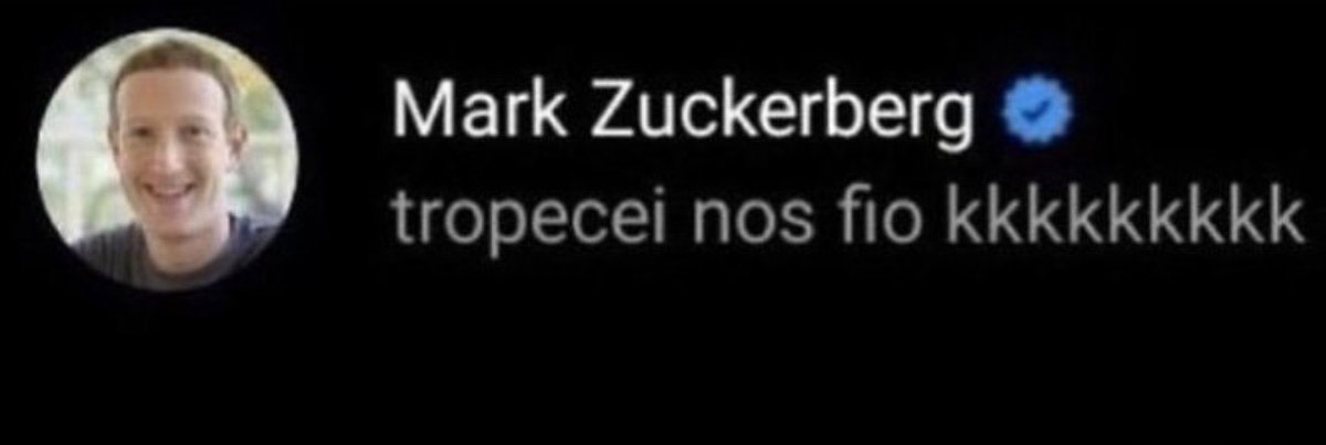 Zuck me mandou agora, tá tranquilo gente, já já o insta volta