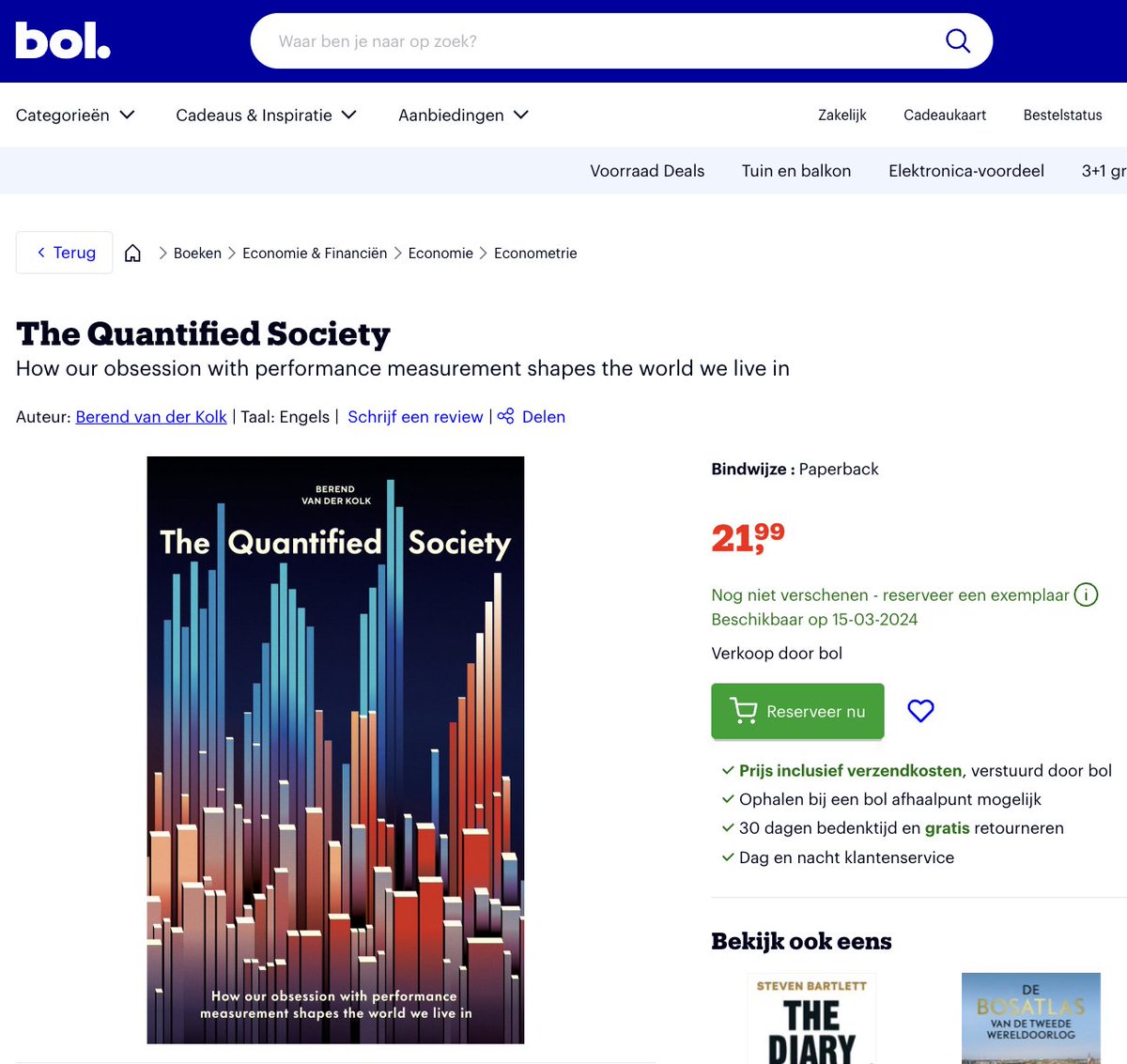 📚The Quantified Society is nu ook alvast te reserveren via @bol_com! Link: bol.com/nl/nl/p/the-qu… @quantifiedsoc @meetboek @AtlasContact @Businessboek