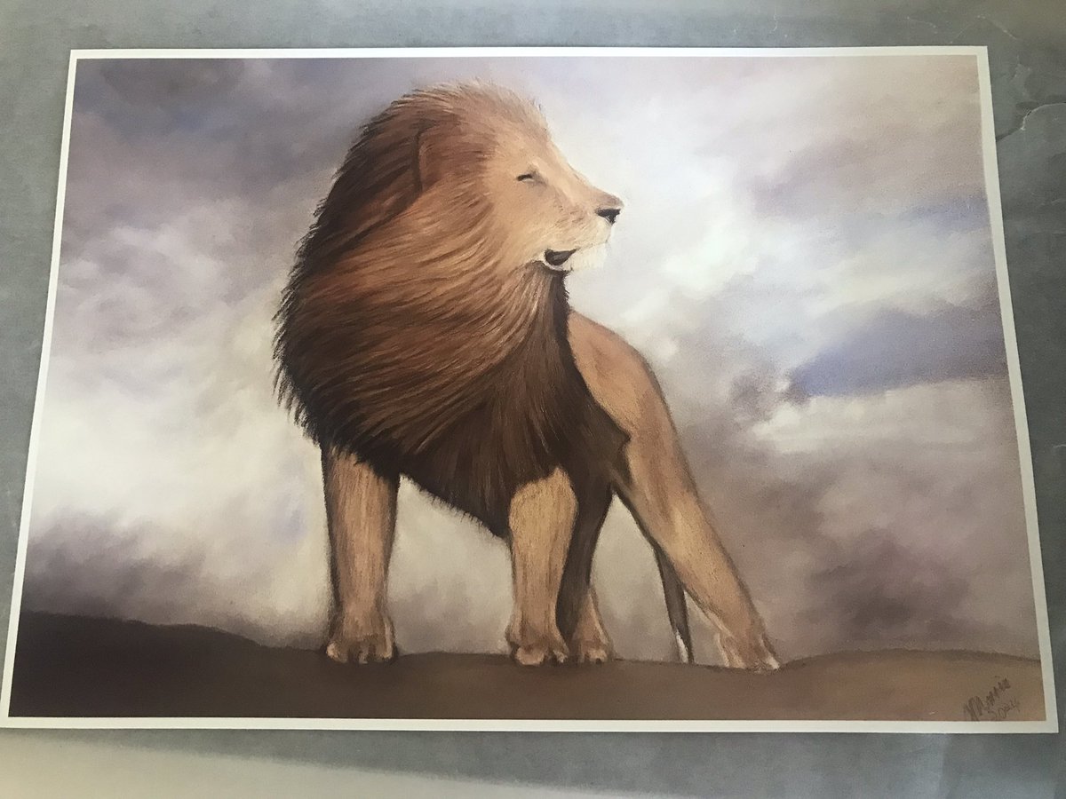 Prints of my lion painting available on my Etsy store. This is the actual print A4 size. You can choose two prints of your choice. Here is the listing…. artlilystore.etsy.com/listing/133338…