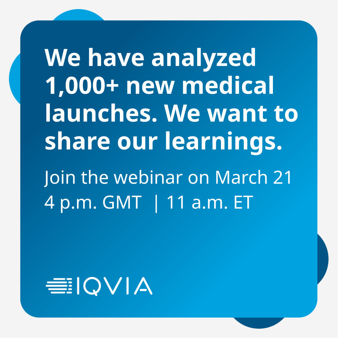 Join us for a webinar based on IQVIA's #LaunchExcellence research, which has analyzed 1,000+ new medical entity launches in 16 years. Discover the critical role of #MedicalAffairs in overcoming launch challenges. bit.ly/431bQz9