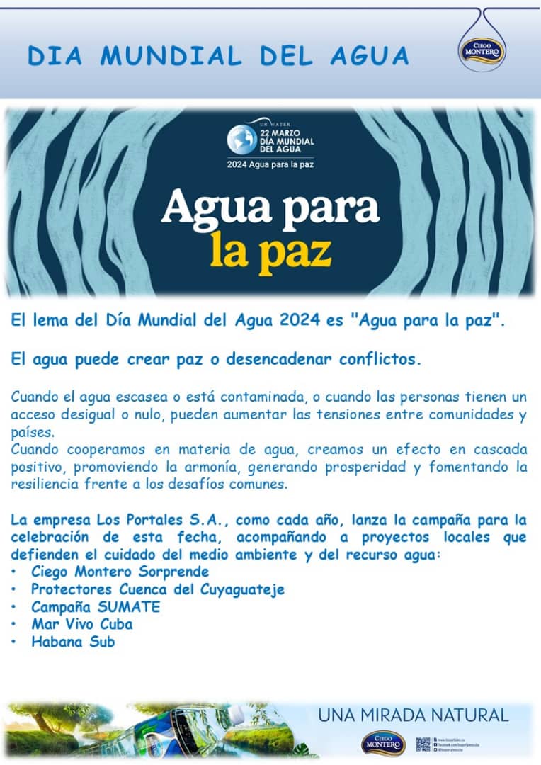 Lanza @losportalescuba la campaña por el Día Mundial del Agua.#AguaParaLaPaz.@coralsacuba.