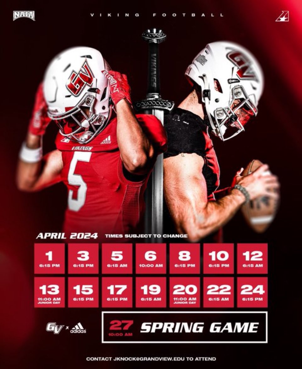 Thank you to <a href="/CoachEJGVU/">EJ Peterson</a> for the spring game invite