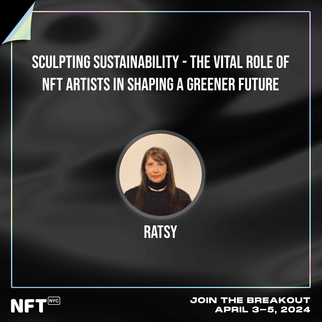 Ratsy's tweet image. Cant wait for @NFT_NYC  and share my art on sustainability in IRl and nfts with you. make sure you catch the break Out session!  
peoplebrowsr.com/e3t/Ctc/F9+113…
