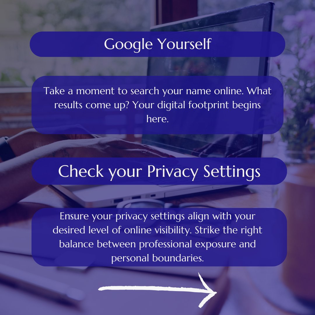 AllenAustin360's tweet image. Ever wonder about the lasting impression you leave on the digital landscape? Welcome to the first installment of our mini-series, where we explore the critical concept of &apos;Understanding Your Digital Footprint.&apos; 🚀
#DigitalFootprint #ProfessionalImage
