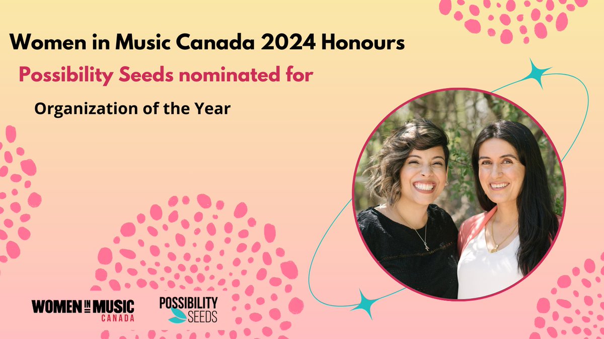 Possibility Seeds is honoured to be recognized by @WomenInMusicCA as a 2024 nominee for Organization of the Year! We work tirelessly with clients across a broad range of sectors to cultivate gender justice, equity, and inclusion. Get in touch if you want to work with us!