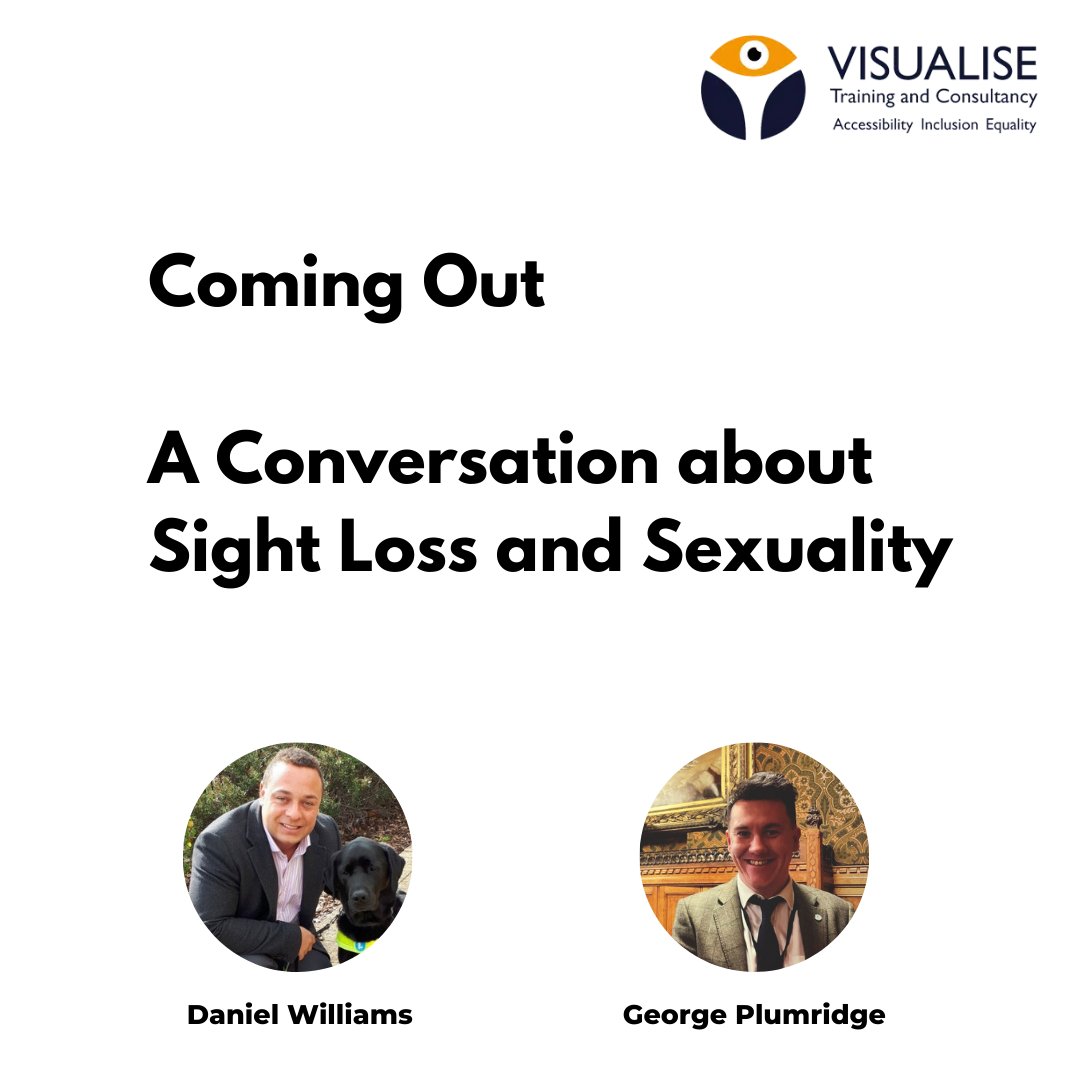 Listen to the latest version of our podcast!

Coming Out: A Conversation about Sight Loss and Sexuality

Listen now at podcasters.spotify.com/pod/show/visua…

#Inclusion #lgbtqia+ #Accessibility
