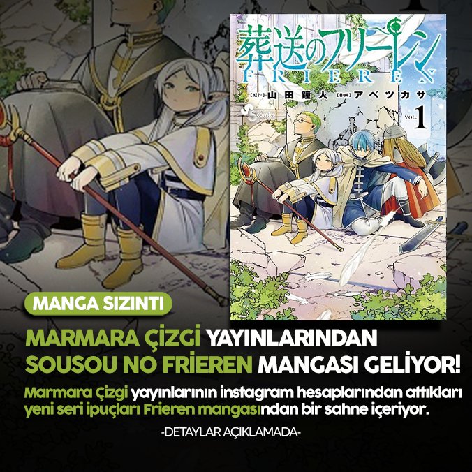 📰Manga Haber / Sızıntı @marmaracizgi yayınlarının yeni basacakları manga Sousou no Frieren olacak!