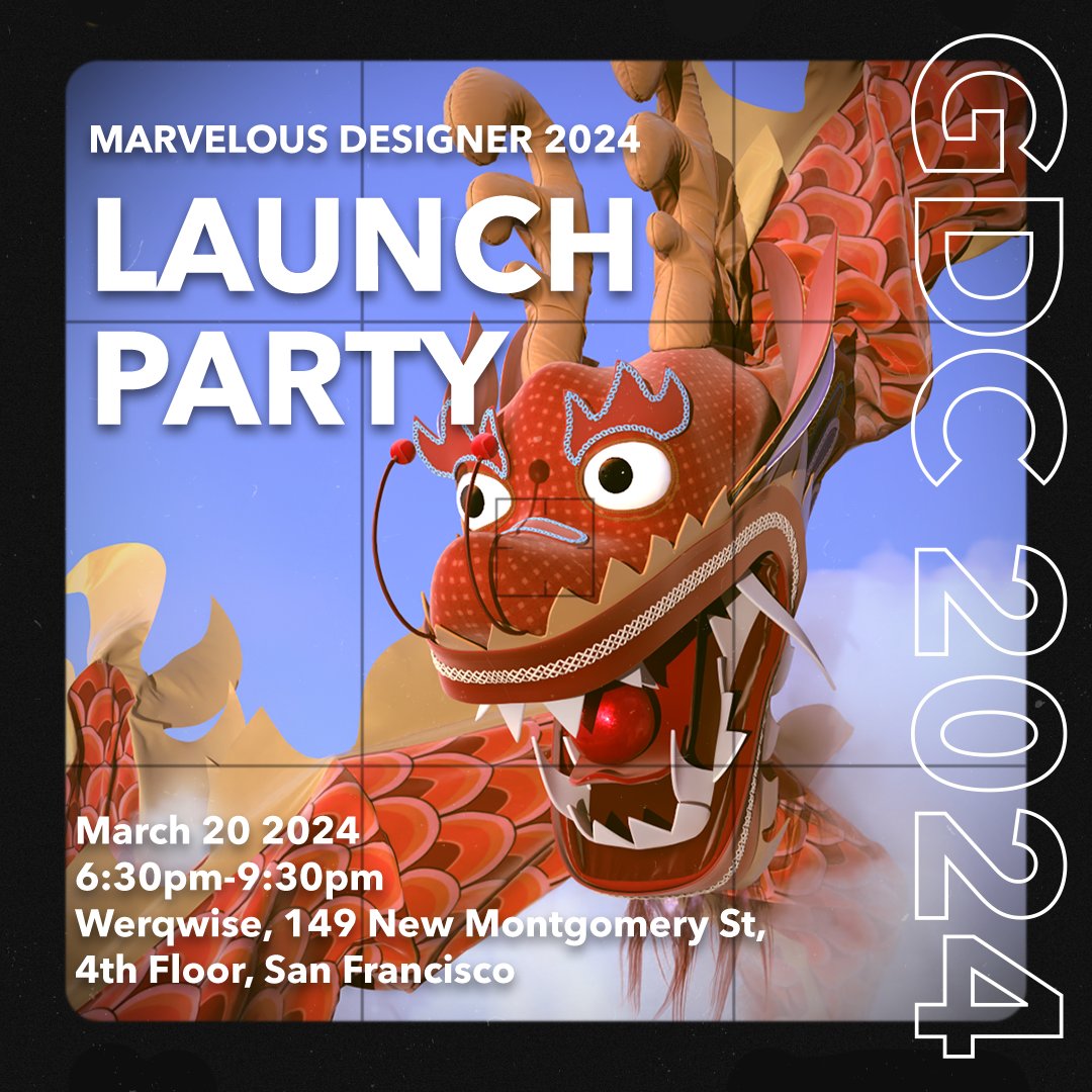 Join us at GDC EXPO Booth #S1157, March 20-22, 2024, in San Francisco! We've planned an exciting event on Wednesday evening to celebrate the launch of Marvelous Designer 2024. 🗓️ Event Details & RSVP Link: MD2024launchparty.rsvpify.com #marvelousdesigner #GDC #GDC2024 #3dartist