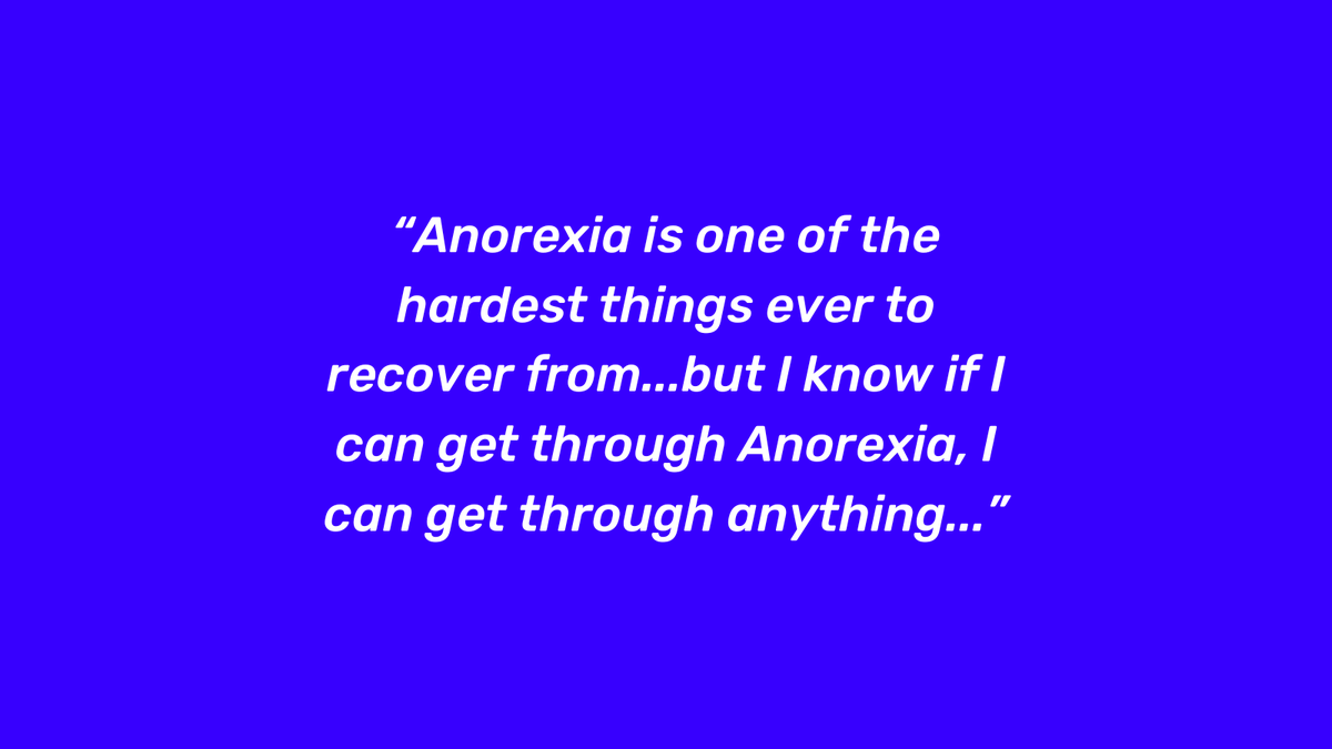 In today's blog, Emma shares her experience of anorexia nervosa and how far she's come in her recovery. 💙 Read Emma's story below 👇 bit.ly/4bVuIUl