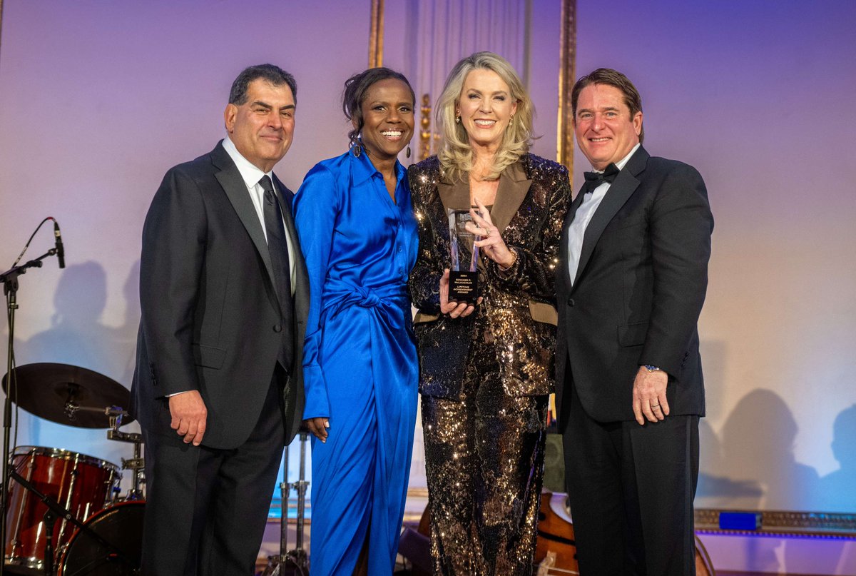 Congratulations to Deborah Norville, 2024 #EFMLifetimeAchievement Award honoree, and Jordan Wertlieb, 2024 #BFOAGoldenMic Award recipient! The event was a huge success and raised crucial funds to support @BroadcastersFDN's mission. #BroadcastingHope