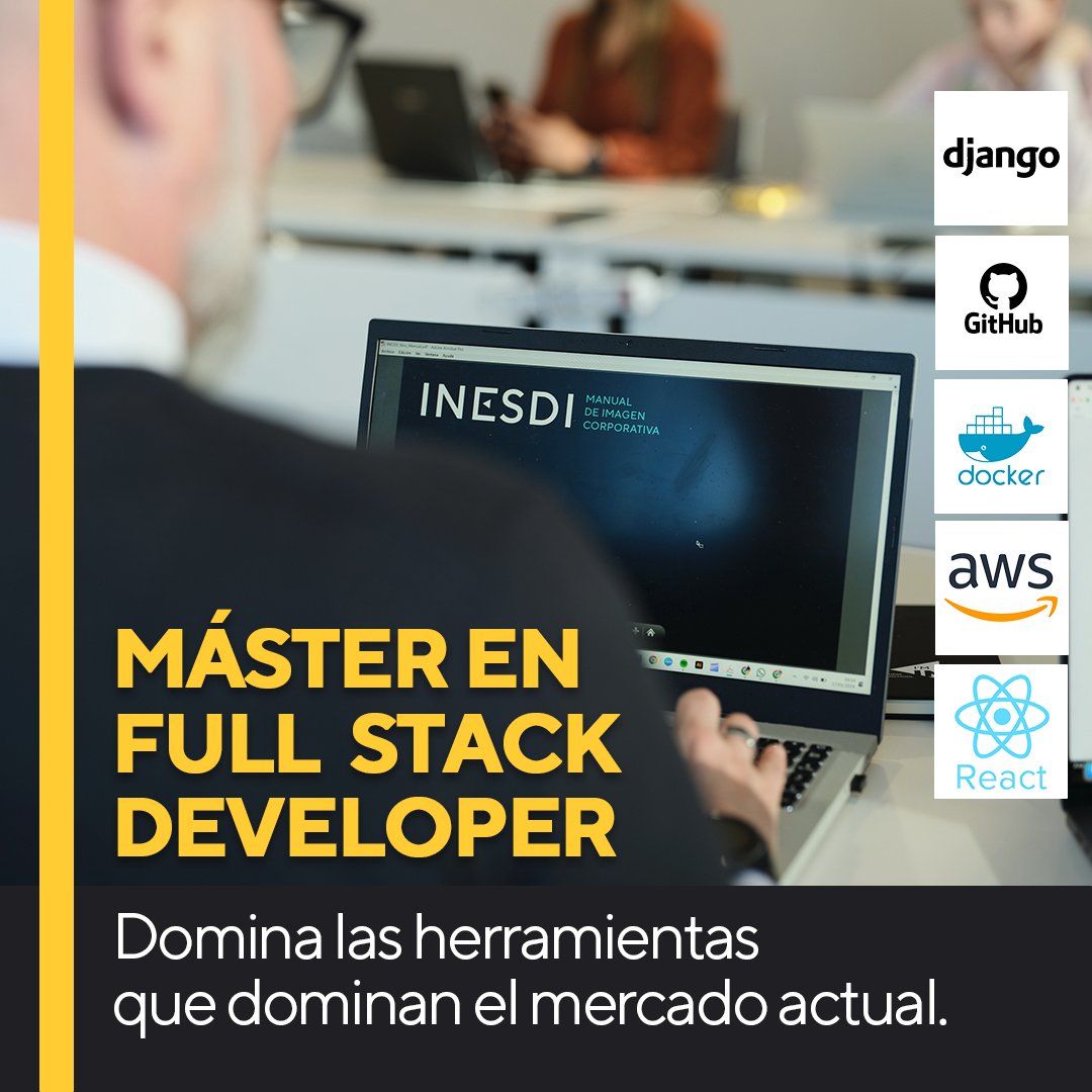 Inesdibts's tweet image. La tecnología avanza constantemente y abrazar las tendencias es clave. Mantente IN con nuestro Máster Full Stack Web Devoloper: visión integral del desarrollo web y herramientas digitales. ¡Inscríbete y sé un auténtico experto!
shorturl.at/aqKM9
#fullstackweb #INESDI