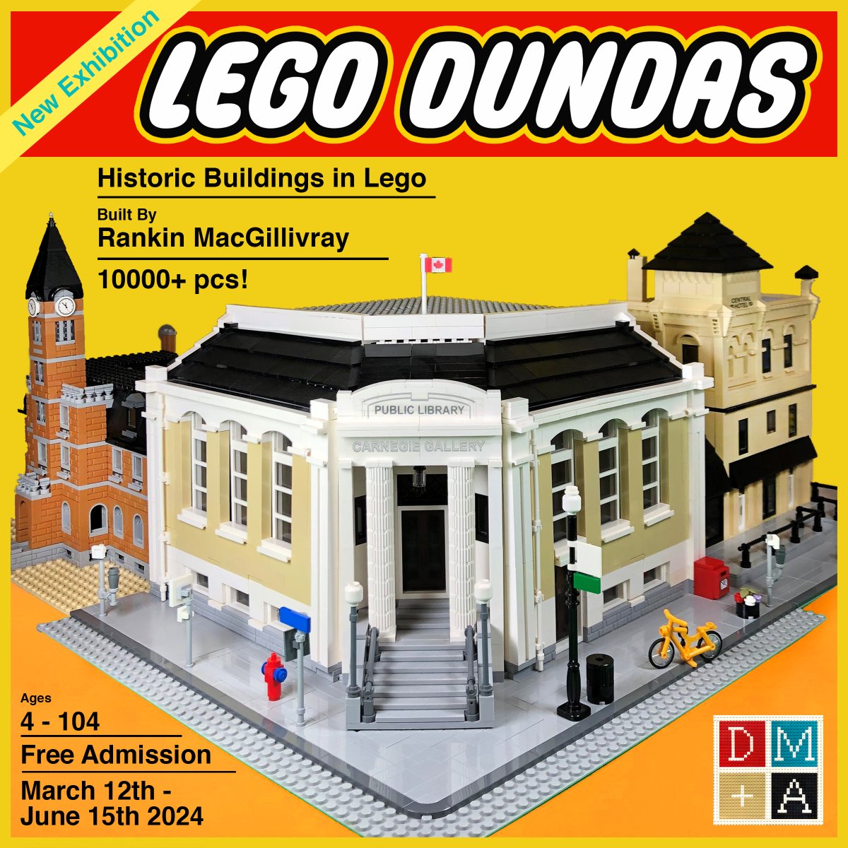 Opening next Tues, March 12: #LEGODundas!

See a selection of historic #DundasON buildings crafted by local #LEGO artist Rankin MacGillivray.

Plus, visit the DMA during #MarchBreak (12-15) &amp; check out our LEGO-themed kids' activities to be entered to win 1 of 2 <a href="/LEGO_Group/">LEGO</a> sets!