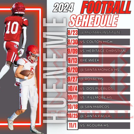 Schedule is finished ✅ @vcspreps @GoVikings_HHS @coachmorfin