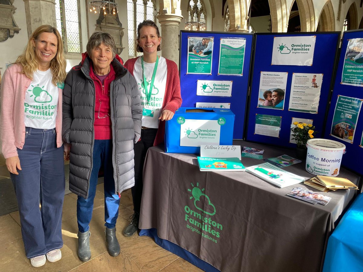 A huge thank you to Sally Hildrew at Aylsham Parish Church for hosting a brilliant coffee morning on Saturday, with a cake stand, plant stall, tombola and raffle all raising invaluable funds and awareness for Ormiston Families! 💚