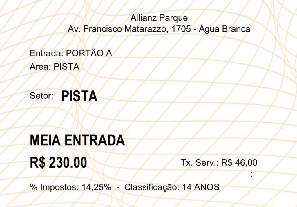 lwtfalls91's tweet photo. 🚨 VENDO INGRESSO FAITH IN THE FUTURE - LOUIS TOMLINSON

📅 11/05 
🎟️ PISTA 
💵 R$276,00 (vendo pelo valor que paguei) 
📍 SP
MOTIVO: não vou mais conseguir ir. https://t.co/5h7TYtPBo1