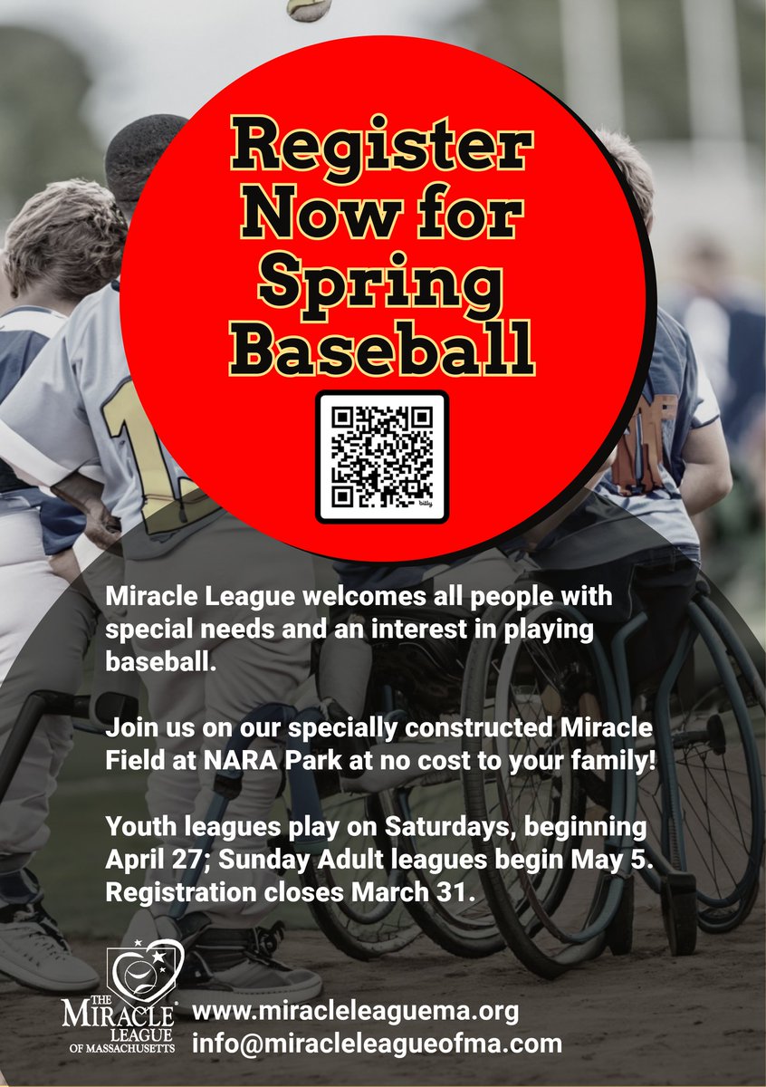 Miracle League Baseball has inclusive teams for youth, teens and adult with disabillities this spring!  miracleleaguema.org <a href="/MiracleLeagueMA/">Miracle League of MA</a> <a href="/ICInclusion/">Community Inclusion</a> <a href="/HInclusion/">Henderson</a> <a href="/OppsInclusion/">OppsforInclusion</a> <a href="/DDSmass/">Mass. Department of Developmental Services (DDS)</a> <a href="/TheMDSC/">MDSC Tweets</a>