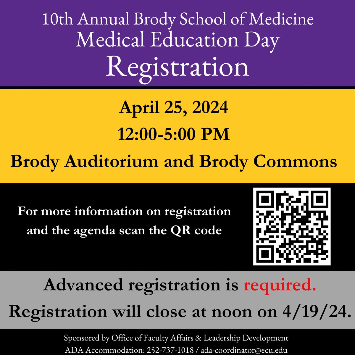 Click the link tinyurl.com/26y8um4y or scan the QR code in the flyer below to see the full agenda and to register. Advance registration is required and will close at noon on 4/19/24. See agenda for CME/Contact Hours associated with participation.
