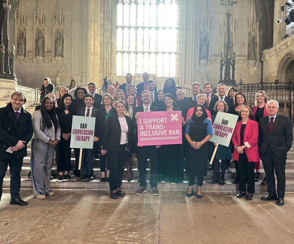 Whilst it was disappointing to see some in the house filibuster and spread harmful conspiracies, we would like to thank all MPs from across the house who joined @lloyd_rm to support his bill to Ban Conversion Therapy. A cross party effort is key to #BanConversionTherapy