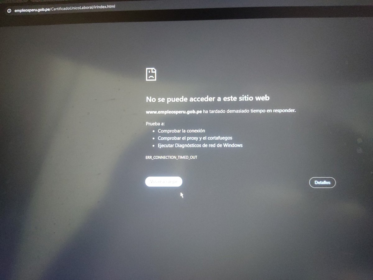dnl_410's tweet photo. @MTPE_Peru Sigue caída la página de certijoven. Solucionen por favor! https://t.co/LvCo20kOxi