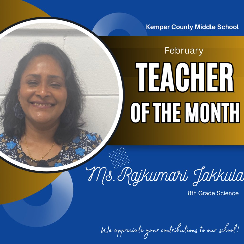 KCMS77170806's tweet photo. February's Teacher of the Month https://t.co/l8PaVeMycp