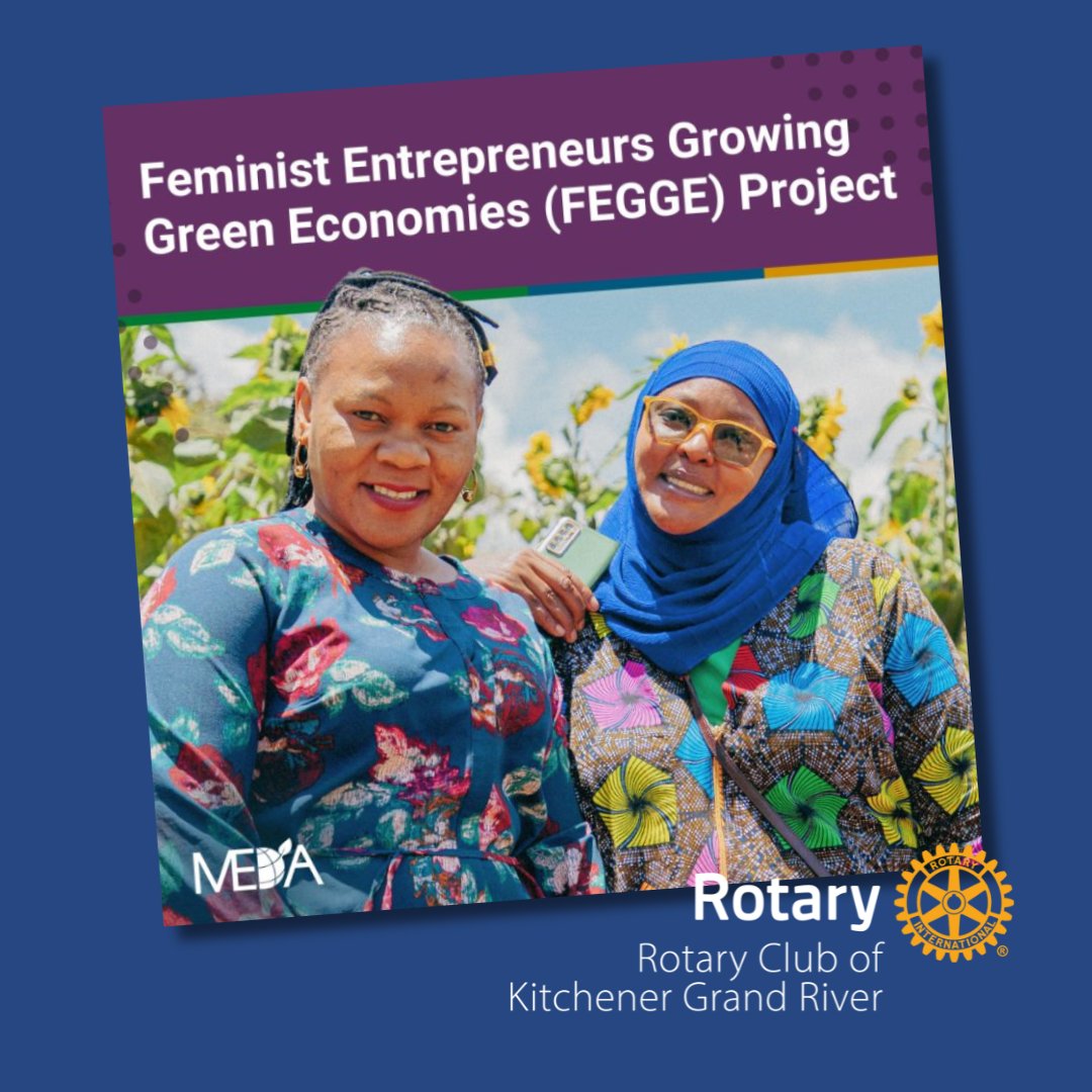 Thrilled to support <a href="/medadotorg/">MEDA</a> 's Tanzania FEGGE initiative - Feminist Entrepreneurs Growing Green Economies! 🌿 

It focuses on improving the business environment and opportunities for women-owned businesses in Tanzania. 👏

#RotaryKitchenerGrandRiver #KWawesome