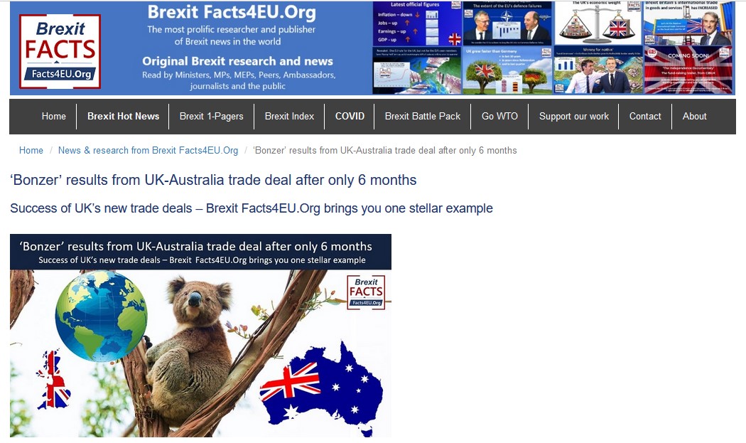 Finally had time to address this @Facts4euOrg report about seemingly eye watering export increases following the UK-Aus FTA. A report Liked/Re-shared by @BrugesGroup, @ConsPost @CeeMacBee @AllianceBE & many others. It's complete nonsense. Here's why...thread
1/