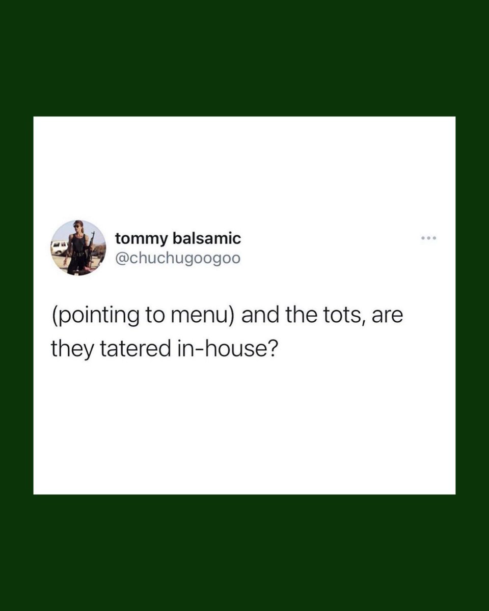 Hart House (@myharthouse) on Twitter photo You ALWAYS tater your tots in-house. You ALWAYS tater your tots in-house.