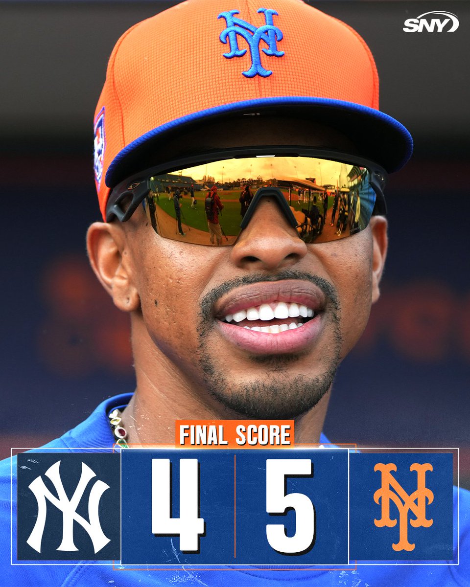 SNY_Mets's tweet photo. The Mets beat the Yankees in Port St. Lucie 🌴 https://t.co/QQlw6DEu3J
